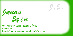 janos szin business card